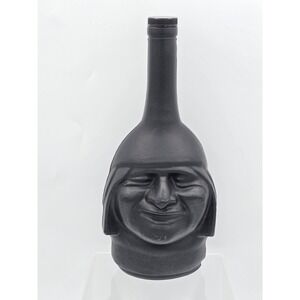 1970's Peruvian Ranuzzi Inca Pisco Matte Black Empty Bottle